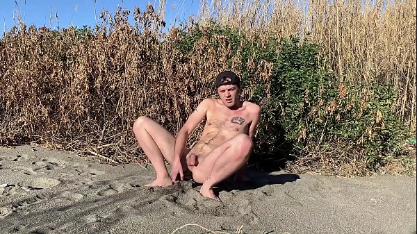 Faggot Dildo Play At The Beach Tiava Gay