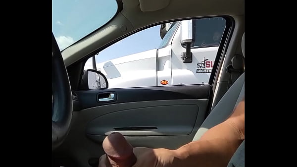 Trucker filming me stroking