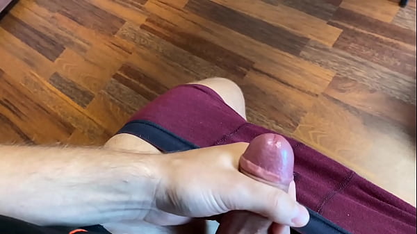 Young guy wanks small cock POV with cum and moaning