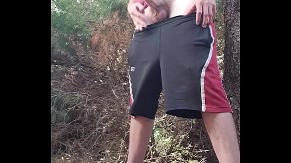 Public cock strocking