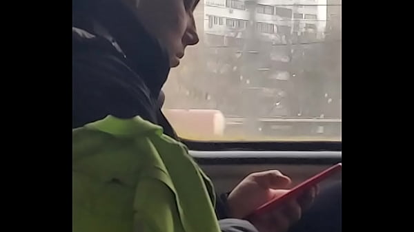 Suburban train public jerkoff